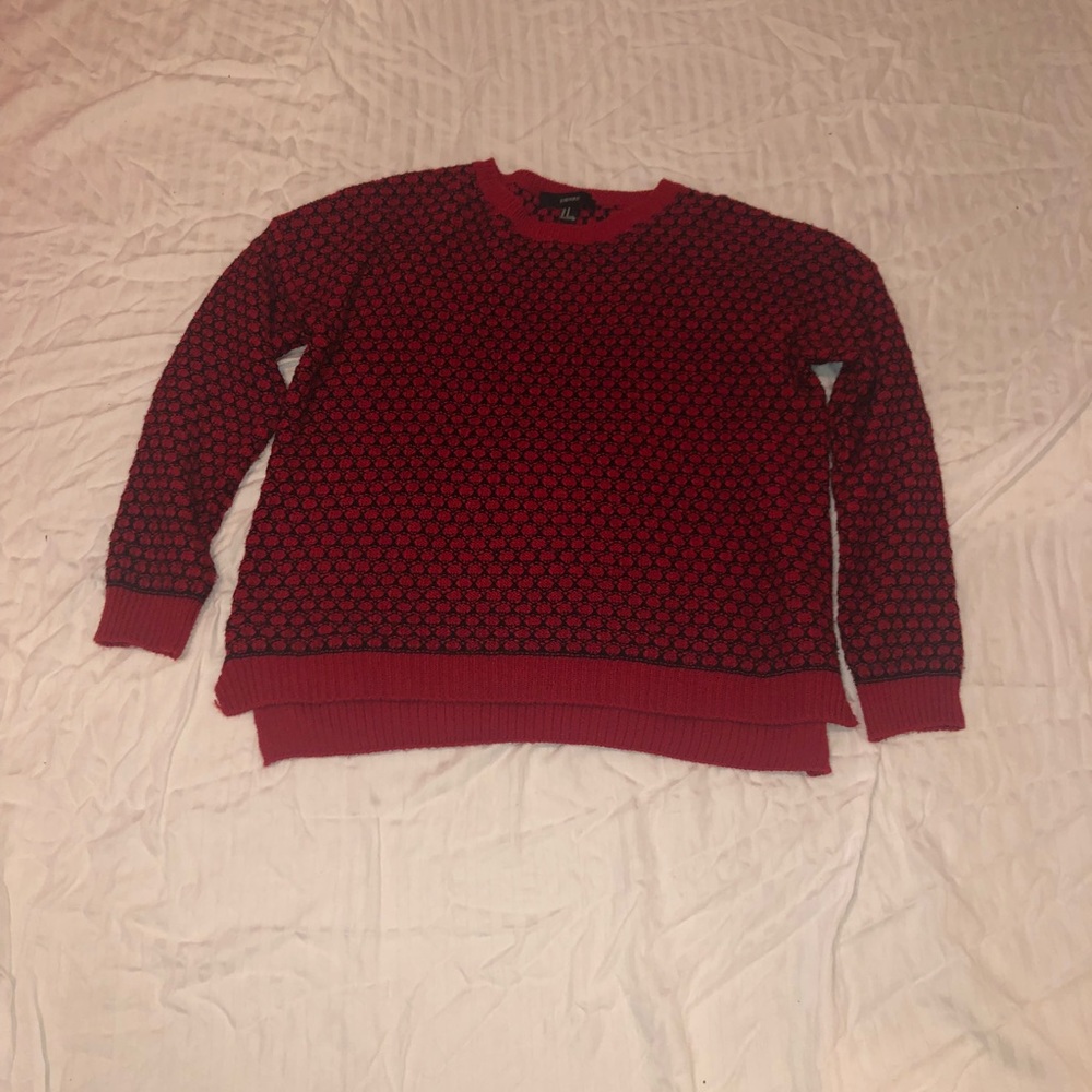 Forever 21 Red and Black Sweater